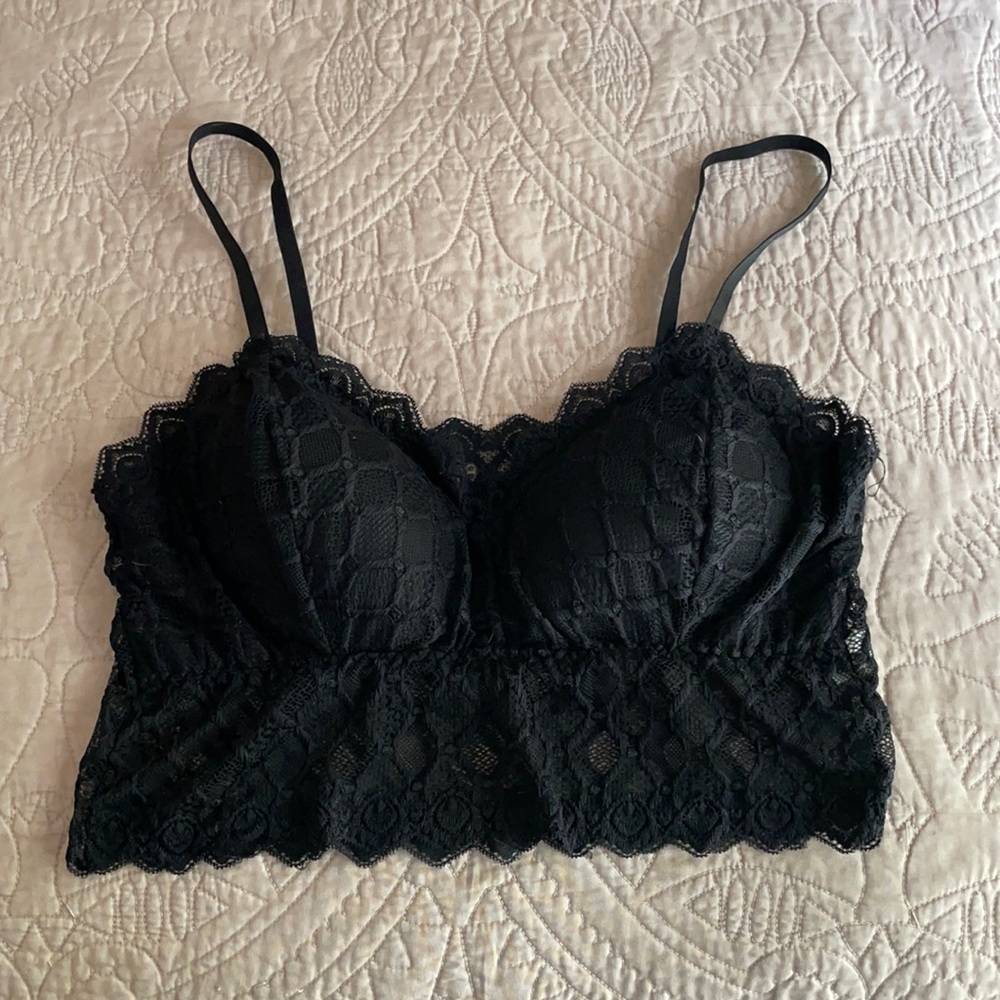 1XL never worn SHEIN black lace camisole bralette